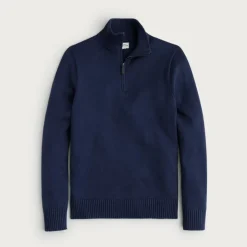 Heritage cotton quarter-zip sweater