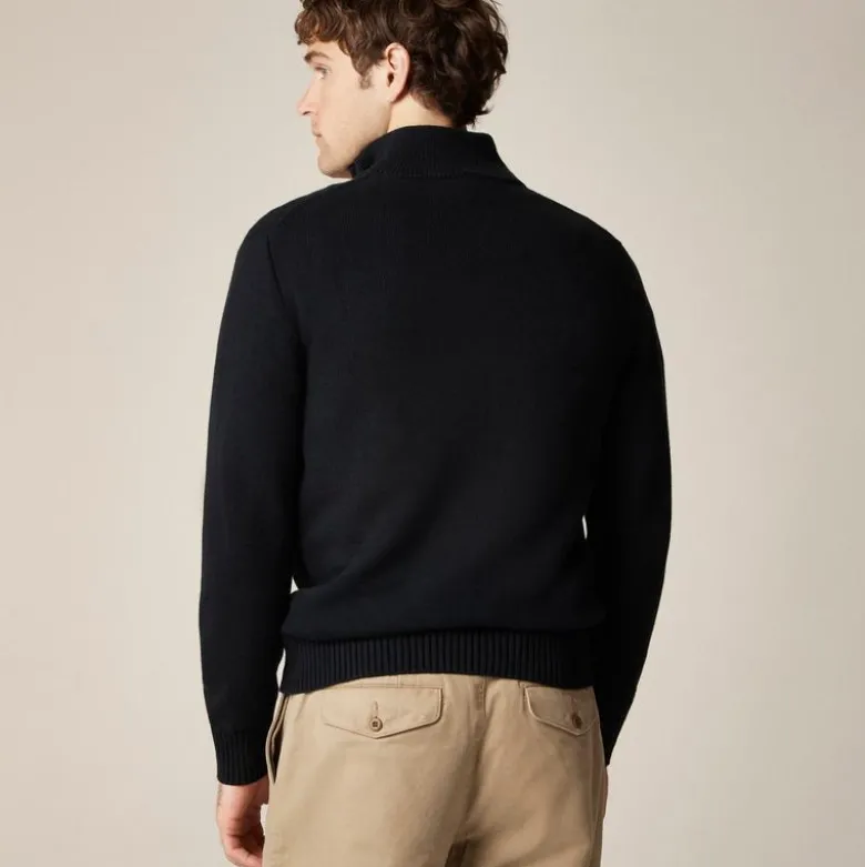 Heritage cotton quarter-zip sweater