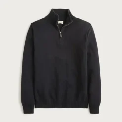 Heritage cotton quarter-zip sweater