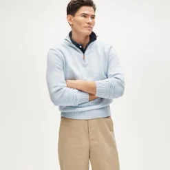 Heritage cotton quarter-zip sweater