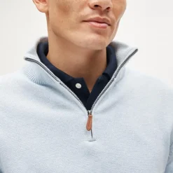 Heritage cotton quarter-zip sweater