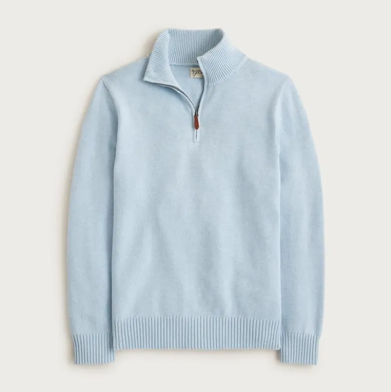Heritage cotton quarter-zip sweater