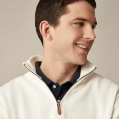 Heritage cotton quarter-zip sweater