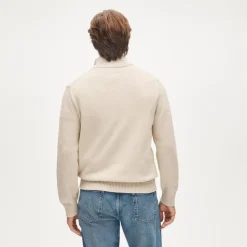 Heritage cotton quarter-zip sweater