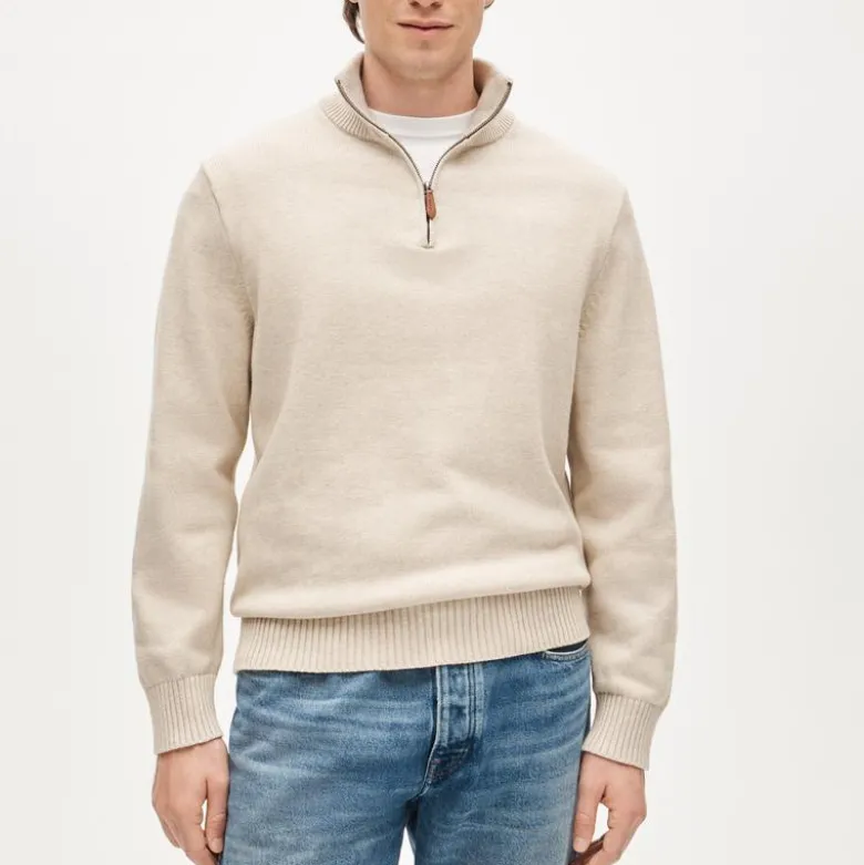 Heritage cotton quarter-zip sweater