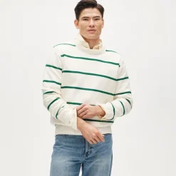 Heritage cotton sweater in stripe