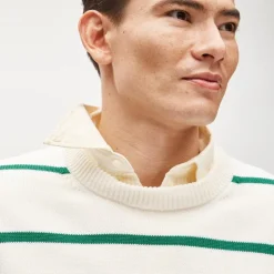 Heritage cotton sweater in stripe