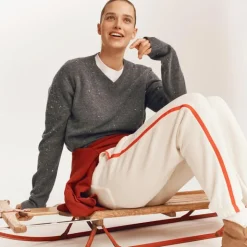 Heritage terry jogger pant with side stripe