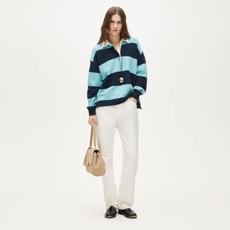 Heritage terry relaxed rugby sweatshirt