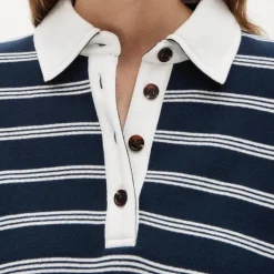 Heritage terry rugby sweatshirt in stripe