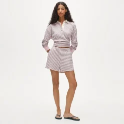 Heritage terry sweatshort in stripe