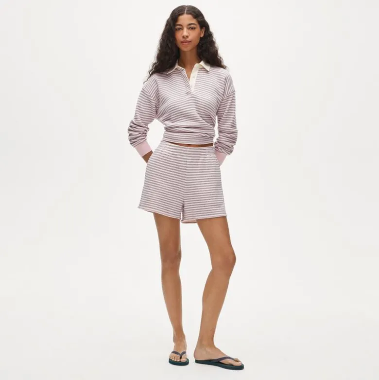 Heritage terry sweatshort in stripe