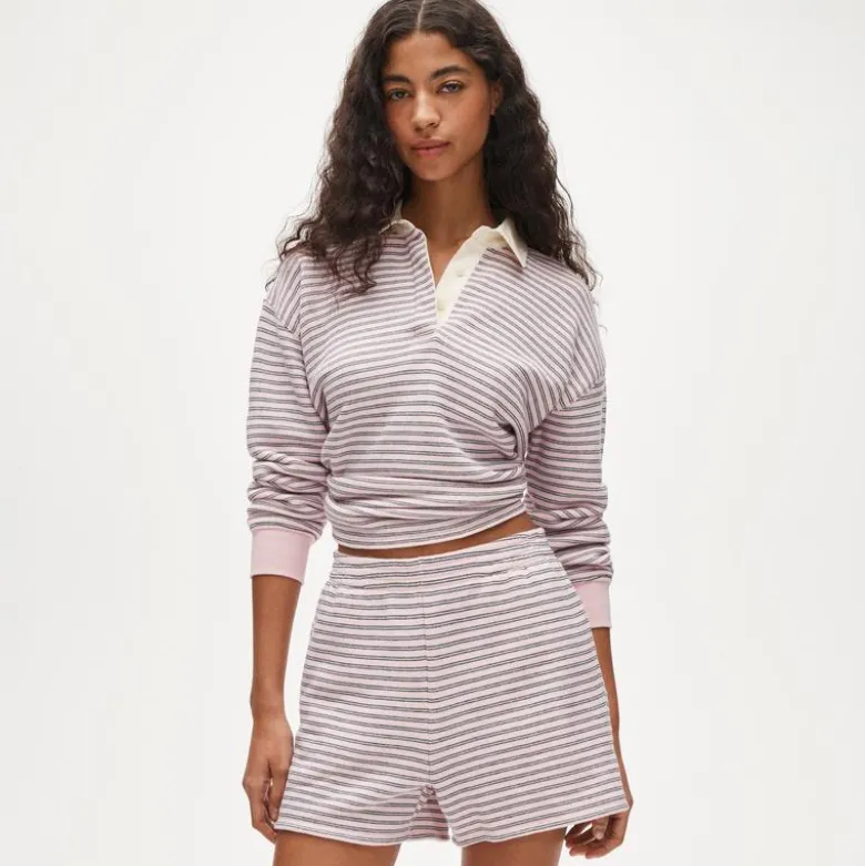Heritage terry sweatshort in stripe