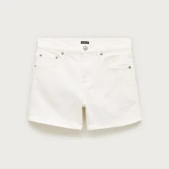 High-rise denim short