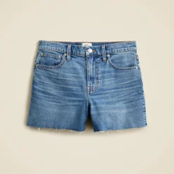 High-rise denim short in Juniper wash