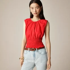 Hyacinth top in cotton poplin