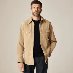 Italian suede western overshirt
