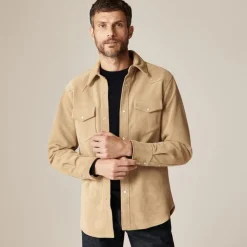 Italian suede western overshirt