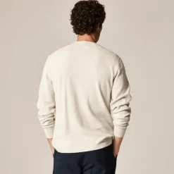 Jacquard rib-knit crewneck