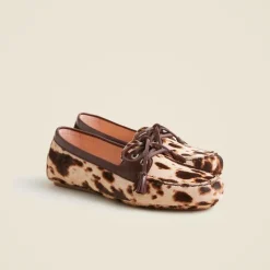 J.Crew driving loafers in printed calf hair