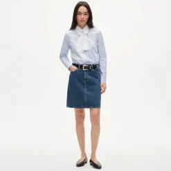 Jules classic-fit eyelet tie-neck shirt