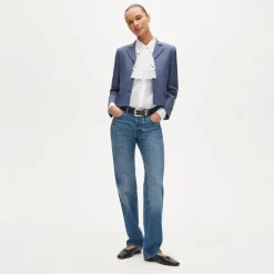 Jules classic-fit eyelet tie-neck shirt