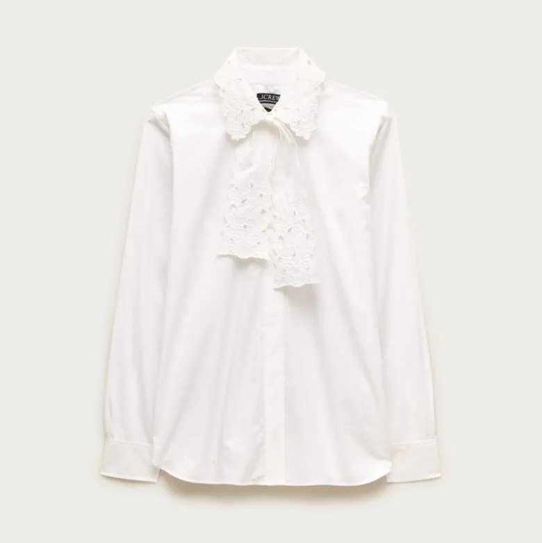 Jules classic-fit eyelet tie-neck shirt
