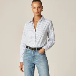 Jules classic-fit shirt in striped cotton poplin