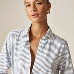 Jules classic-fit shirt in striped cotton poplin