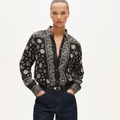 Jules classic-fit shirt in bandana-print viscose twill