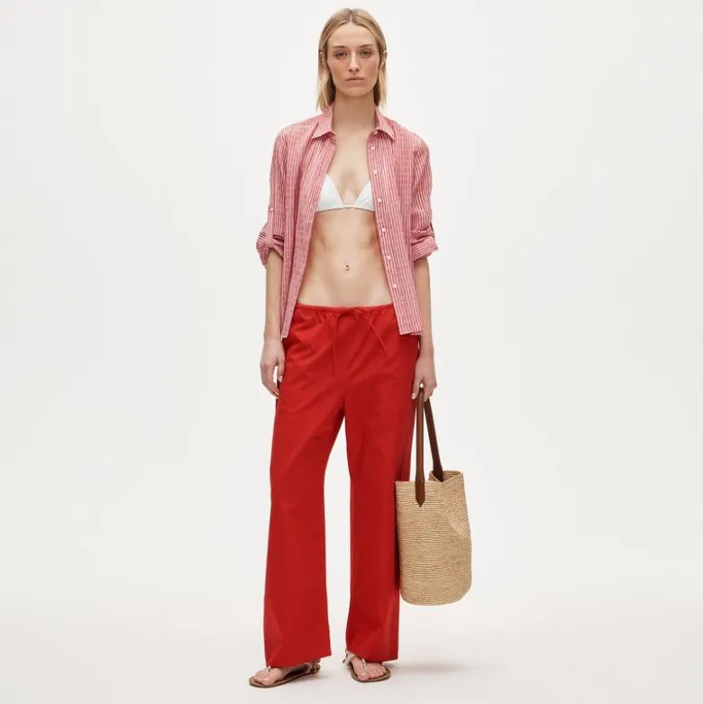 Jules classic-fit shirt in striped textured gauze