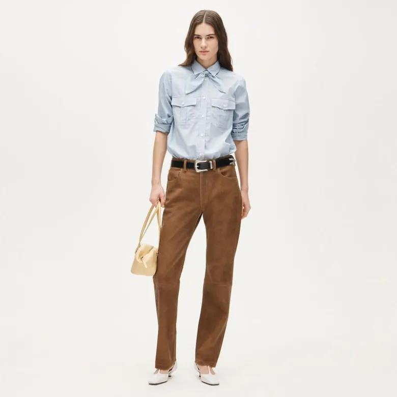 Jules classic-fit tie-neck shirt