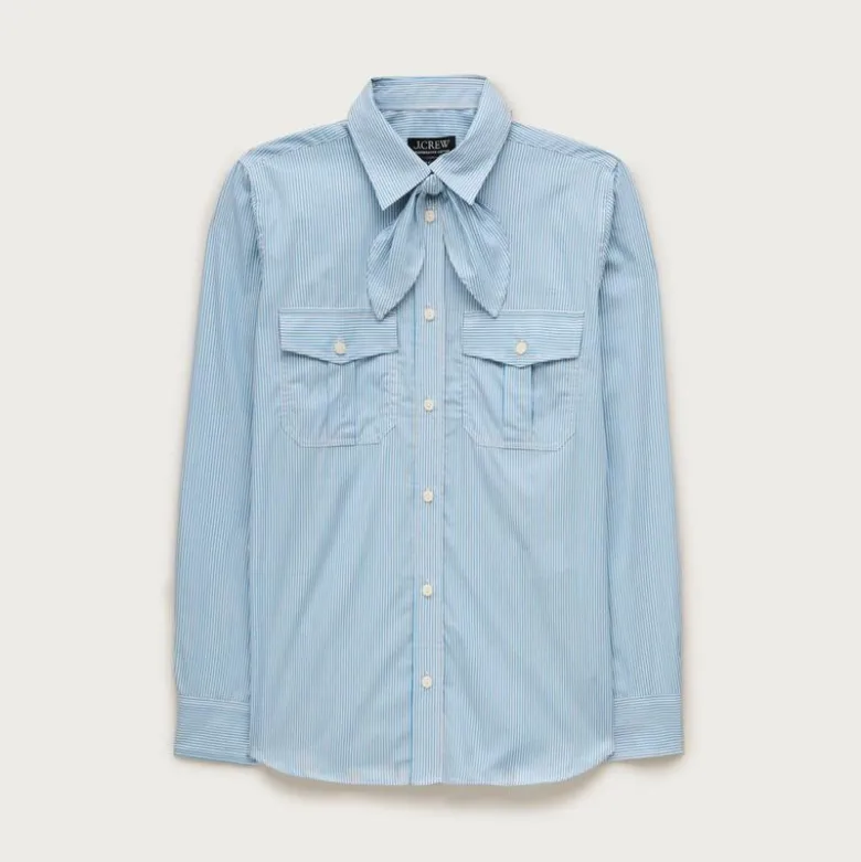 Jules classic-fit tie-neck shirt