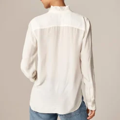 Jules ruffle-collar shirt in crepe de chine