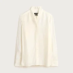 Jules ruffle-collar shirt in crepe de chine