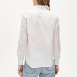 Jules ruffle-collar shirt in cotton poplin