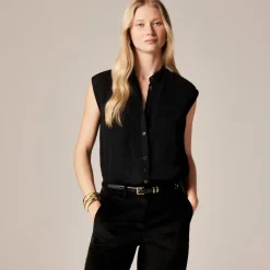 Jules sleeveless tuxedo top