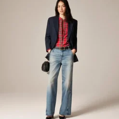 Jules tuxedo shirt in tartan cotton poplin