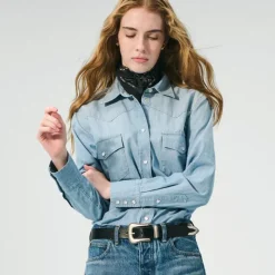 Jules western shirt in lightweight denim