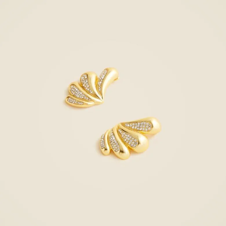 KHIRY X J.Crew talon coalition earrings with pavé crystals