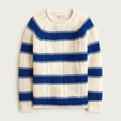 Kids' 1988 cable-knit Rollneck™ sweater in stripe
