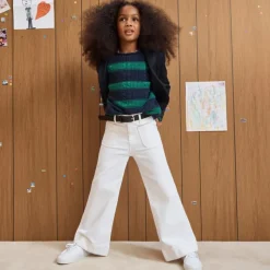 Kids' 1988 cable-knit Rollneck™ sweater in stripe