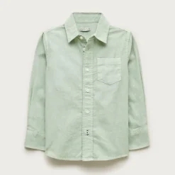Kids' button-down linen-blend shirt