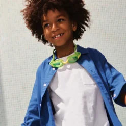 Kids' button-down linen-blend shirt