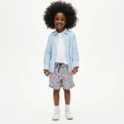 Kids' button-down linen-blend shirt
