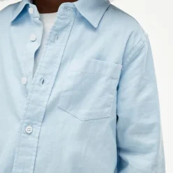 Kids' button-down linen-blend shirt