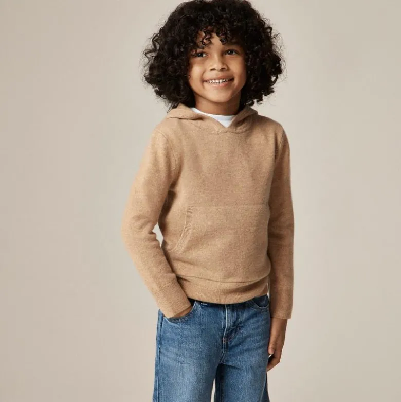 Kids' cashmere pullover hoodie