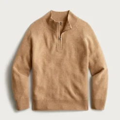 Kids' cashmere quarter-zip sweater