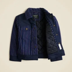 Kids' faux-wool jacket in pinstripe
