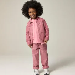 Kids' garment-dyed denim shirt
